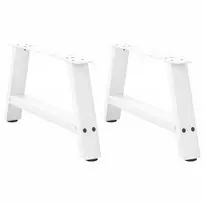 Kavos staliuko kojelės, 2 vnt., baltos, 70x(30-31) cm, plienas, A formos
