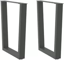 Valgomojo stalo kojos, V formos, 2 vnt., antracito spalvos, 60x(72-73,3) cm, plienas