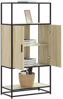 aukšta lenta Sonoma ąžuolas 68x35x139 cm Mediena ir metalas
