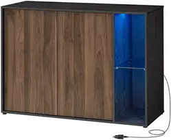 TV staliukas Songmics Indauja su apšvietimu ir Toolless technologija