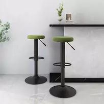 Baro taburetės, 2vnt., šviesiai žalios spalvos, aksomas