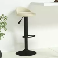 Baro taburetė, kreminės spalvos, aksomas