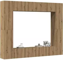 TV staliukas 8 dalių sieninis televizoriaus spintelės komplektas Artisan Oak