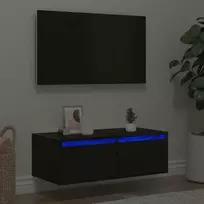 TV staliukas Televizoriaus spintelė su LED apšvietimu, 75x35,5x25 cm