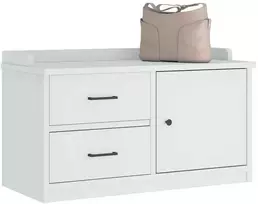 Prieškambario suoliukas SANDNES baltas 87x40x50 pušies masyvo