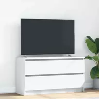TV staliukas Televizoriaus spintelė, balta, 100x35x54 cm, apdirbta mediena