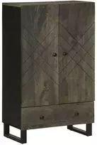 Komoda, juodos spalvos, 60x33x100cm, mango medienos masyvas
