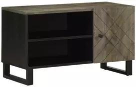 Televizoriaus spintelė, juoda, 80x33x46cm, mango masyvas