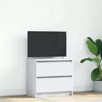 TV staliukas Televizoriaus spintelė, balta, 60x35x54 cm, apdirbta mediena