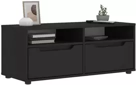 TV staliukas televizoriaus spintelė VISNES Juoda 100x40x38 cm