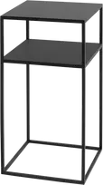 Customform Kavos staliukas, TENSIO 2 AUKŠTŲ METALAS 30, 0.3x0.3x0.6 m, Juoda