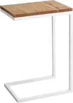 Customform Šoninis stalas, LUPE 30 MASIVINIS MEDIENOS, 40x30x60 cm, Balta ąžuolo