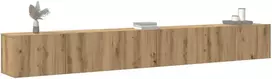 TV staliukas 3 dalių sieninis televizoriaus spintelės komplektas Artisan Oak