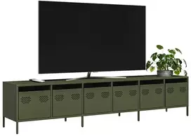 TV staliukas Televizoriaus spintelė, alyvuogių, 202x39x43,5cm, plienas