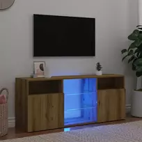 TV staliukas televizoriaus spintelė su LED lemputėmis Artisan ąžuolas