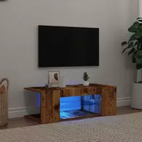 TV staliukas televizoriaus spintelė su LED lemputėmis Old Wood