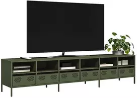 TV staliukas Televizoriaus spintelė, alyvuogių, 202x39x43,5cm, plienas