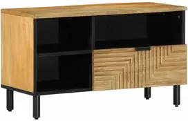 televizoriaus spintelė Ruda 80x33x46 cm Medžio masyvo Mango