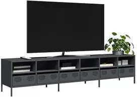 TV staliukas Televizoriaus spintelė, antracito, 202x39x43,5cm, plienas