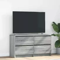 TV staliukas Televizoriaus spintelė, pilka ąžuolo, 100x35x55cm, mediena