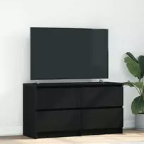TV staliukas Televizoriaus spintelė, juodos spalvos, 100x35x54 cm, mediena