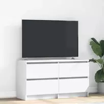 TV staliukas Televizoriaus spintelė, balta, 100x35x54 cm, apdirbta mediena