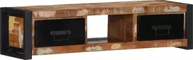 TV staliukas televizoriaus spintelė 100x30x25 cm Regeneruota medžio masyva