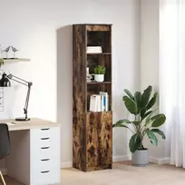 Komoda, dūminio ąžuolo spalvos, 37,5x35x180 cm apdirbta mediena