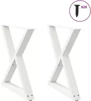 Valgomojo stalo kojos, 2 vnt., baltos, 70x(72-73,3) cm, plienas