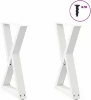 Valgomojo stalo kojos, 2 vnt., baltos, 50x(72-73,3) cm, plienas