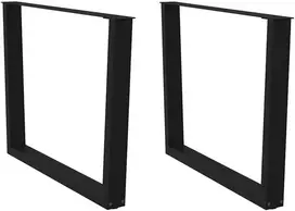 Valgomojo stalo kojos, V formos, 2 vnt., juodos, 100x(72-73,3) cm, plienas