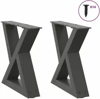 Kavos staliuko kojos, 2 vnt., antracito spalvos, 40x(30-31,3) cm, plienas