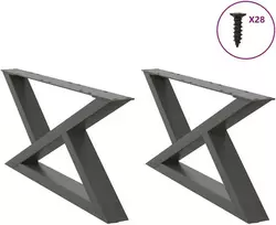 Kavos staliuko kojos, 2 vnt., antracito spalvos, 70x(30-31,3) cm, plienas