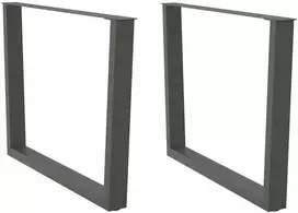 Valgomojo stalo kojos, V formos, 2 vnt., antracito spalvos, 100x(72-73,3) cm, plienas