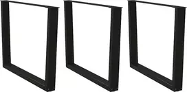 Valgomojo stalo kojos, V formos, 3 vnt., juodos, 100x(72-73,3) cm, plienas