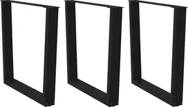 Valgomojo stalo kojos, 3 vnt., juodos, 80x(72-73,3) cm, plienas, V formos