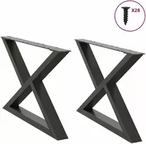 Kavos staliuko kojos, 2 vnt., antracito spalvos, 70x(42-43,3) cm, plienas