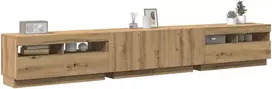 TV staliukas televizoriaus spintelė su LED lemputėmis Artisan ąžuolas
