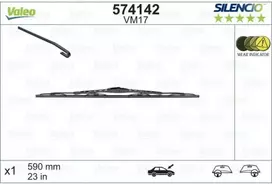 Valytuvas Valeo Silencio Performance VM17, 590 mm
