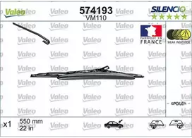 Valytuvas Valeo Silencio Performance Spoiler VM110, 550 mm