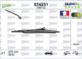 Valytuvas Valeo Silencio Performance Spoiler VM112, 475 mm