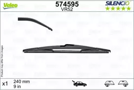 Galinis valytuvas Valeo Silencio Rear VR52, 240 mm