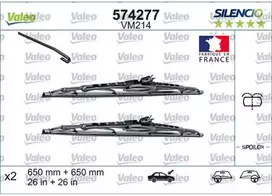 Valytuvų komplektas Valeo Silencio Performance X2 VM222, 475/475 mm
