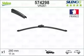 Galinis valytuvas Valeo Silencio Rear VR261, 280 mm