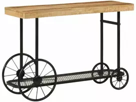 konsolinis stalas 112x36x76 cm medžio masyvo mango ir geležies