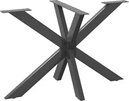 Valgomojo stalo koja, voro formos, antracito spalvos, 120x68x(72-73) cm, plienas