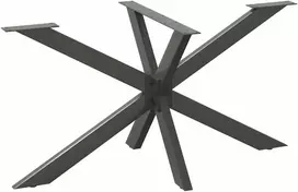 Valgomojo stalo koja, voro formos, antracito spalvos, 150x78x(72-73) cm, plienas