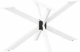 Valgomojo stalo koja, voro formos, balta, 150x78x(72-73) cm, plienas