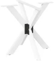 Valgomojo stalo koja, voro formos, baltos spalvos, 85x85x(72-73) cm, plienas