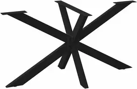 Valgomojo stalo koja, voro formos, juoda, 150x78x(72-73) cm, plienas